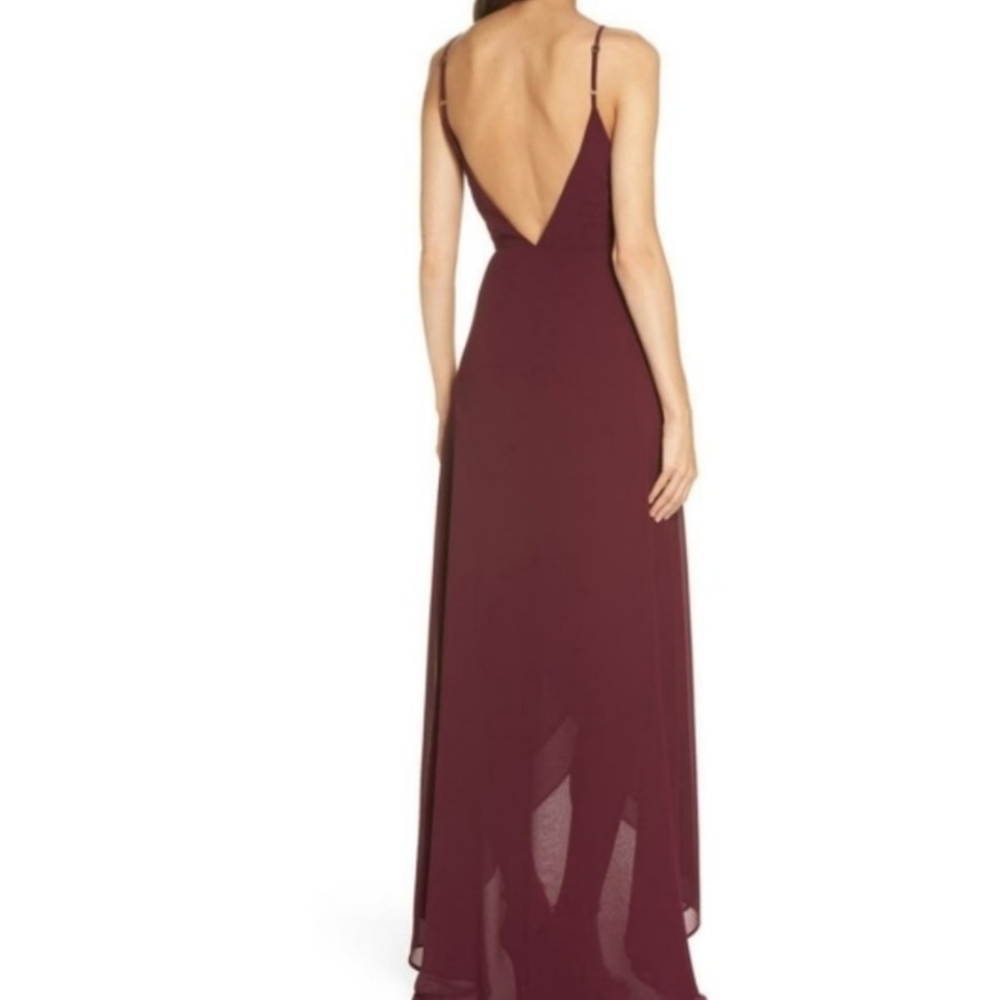 Show Me Your Mumu Merlot Mariah Wrap Bridesmaid Evening High Low Dress XL